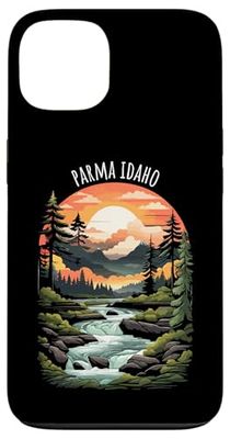 Parme Idaho USA Scenic Mountain River Valley Design Coque pour iPhone 13