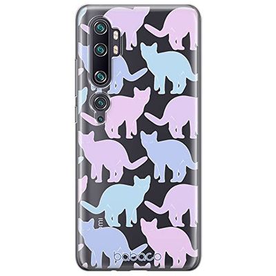 ERT GROUP mobiltelefonfodral för Xiaomi MI NOTE 10 / MI NOTE 10 PRO originalt och officiellt licensierat Babaco mönster Cats 011 anpassad till formen på mobiltelefonen, gedeeltelijk transparant