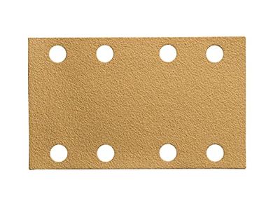 Mirka Gold Universal Sanding Paper 81x133mm / Grip / Grit P80 / 8-hole / 50 pcs / For sanding plaster, filler, chipboard, wood, varnish