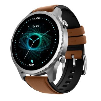 Noise Fit Halo 1.43" AMOLED Display, Bluetooth Calling Round Dial Smart Watch, Premium Metallic Build, Always on Display, Smart Gesture Control, 100 Sports Modes, Up to 7-Day Battery Life, BT v5.3,