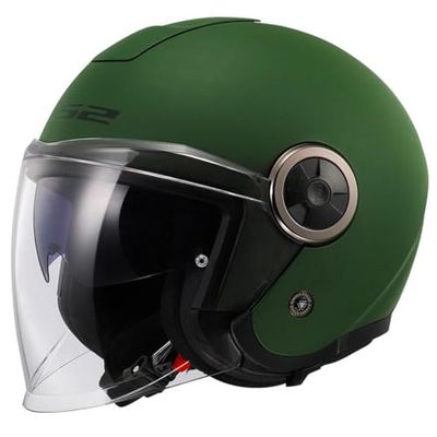 LS2, Casque Moto Jet Classy Solid Military Green, XL