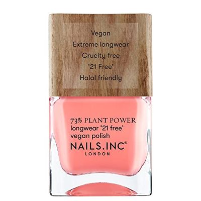 Nails.INC 73% Plant Power Nail Polish, Long Lasting Nail Color Lasts Up to 10 Days, Quick Drying, Cruelty Free, Vegan, 21 Free Formula, Zero Waste Pro, (14ml)