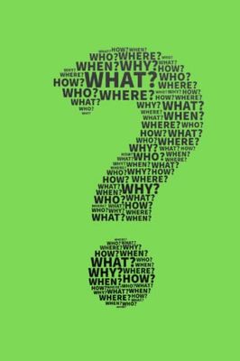 Notebook: Question Mark Green