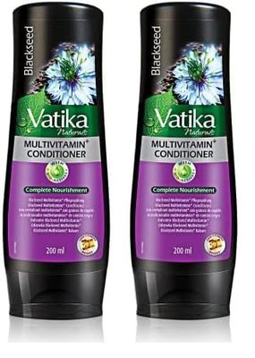 Vatika Naturals Multivitamin Enriched Black Seed Complete Hair Care Conditioner 200ml | Black seed, Blackberry, Henna | Blended with essential multivitamins | For complete care & nourishment