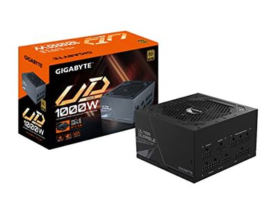 GIGABYTE GP-UD1000GM-PG5 modulär strömkälla, 80 Plus guld, 1000 W, svart