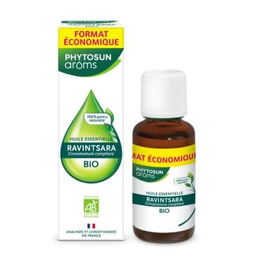 Phytosun Arôms – Aceite esencial de Ravintsara orgánico – 100% puro y natural – Tu aliado para el invierno – 30 ml