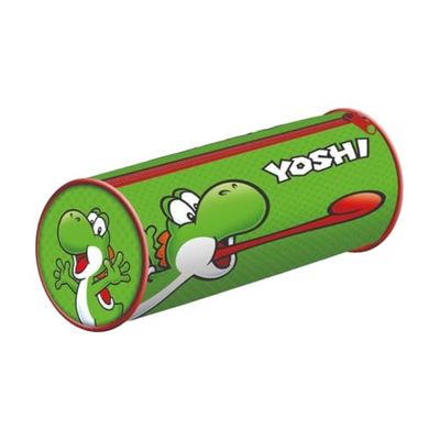 Pyramid International, Super Mario (Yoshi) Barrel Pencil Case – Bright and Fun Storage for Super Mario Fans of All Ages, One Size