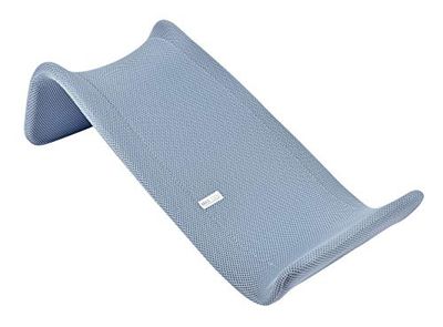 BÉABA, Transat de Bain Bébé Ergonomique, Premier Âge, Transatdo, Anti-dérapant, Tissu Mesh séchage rapide, Lavable Parma Grey