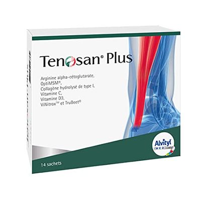 Alvityl Med - Tenosan® Plus - Complément alimentaire - Maintien de la fonction musculaire - Vitamine D, OptiMSM®, Vinitrox™ et Trubeet® - Boîte de 14 sachets