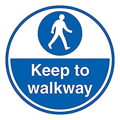 V Safety - Adhesivo para suelo (300 x 300 mm) - Azul - Profesional - Señal de seguridad para pasarela