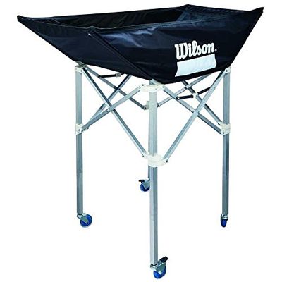 Wilson, Pallavolo, Carrello porta-palloni pieghevole, Nero, Con ruote, Alluminio, Per un massimo di 24 palle, Indoor, WTH180300