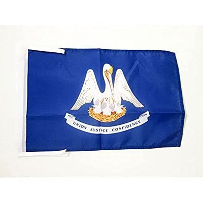 AZ FLAG - Drapeau Louisiane - 45x30 cm - Pavillon Etat Américain - Usa - Etats-Unis 100% Polyester Avec Deux Cordelettes - 20g