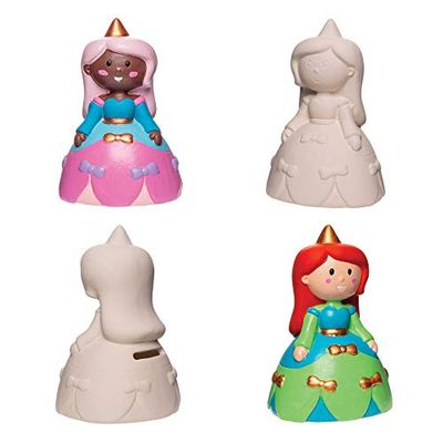 Baker Ross keramische spaarpot "Princessin" (2 stuks) - zoete spaarpot voor kinderen