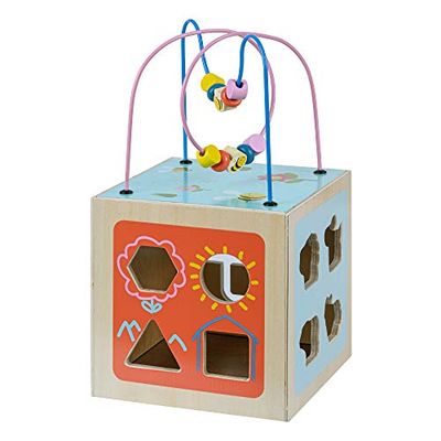 Teamson Kids Preescolar 4 En 1 Centro De Actividades De Madera Multi PS-T0006