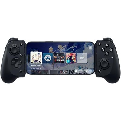 Razer Kishi V3 - Contrôleur mobile de taille normale pour iPhone et smartphones Android - USB-C - sticks analogiques anti-dérive - 12 boutons (Sensa HD Haptics, Nexus Game Launcher) Noir