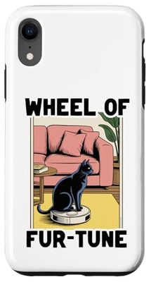 Wheel Of Fur-Tune Robot Vacuum Cleaner Funny Cat Case for iPhone XR