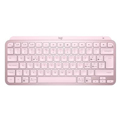 Logitech MX Keys Mini Tastiera Illuminata Wireless, Minimal, Compatta, Bluetooth, Retroilluminata, USB-C, Compatibile Con Apple MacOS, IOS, Windows, Linux, Android, In Metallo - Rosa