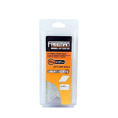 Freeman Af1534–25 2–1/5,1 cm par 15 Jauge Angle Finition Vernis à ongles, 1000 par boîte