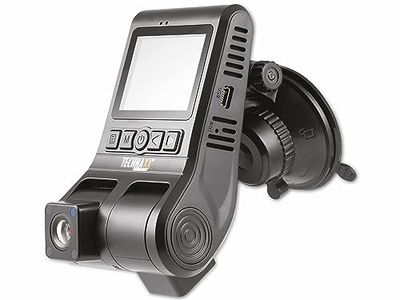 Technaxx Dual DashCam FullHD 1080p, 120° anteriore e 480p, 80° camera interna - Riproduzione multimediale, rilevamento del movimento, obiettivi grandangolari, monitoraggio pargheggio - Dashcam TX-185