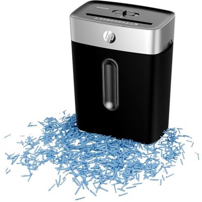 HP OneShred 8CC Black, Paper Shredder, Safety Level P-4, Cross Cut, 8 Blades, 2826, Black/Silver, Chips
