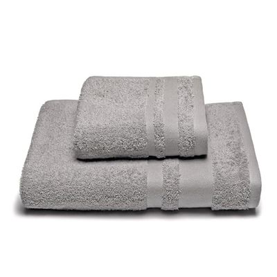 Caleffi - 2-Piece Towel Set 100% Cotton Terry Towelling - 1 Hand Towel 50 x 100 cm + 1 Guest Towel 40 x 60 cm, Soft & Absorbent