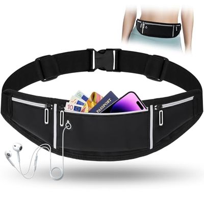 Alyvisun Ceinture de Running, Sac Banane Homme et Femme Réglable Ceinture Course à Pied Etanche Smartphone Banane Sport Jogging Footing Courir Fitness Belt Bag pour Tous Les Telephones