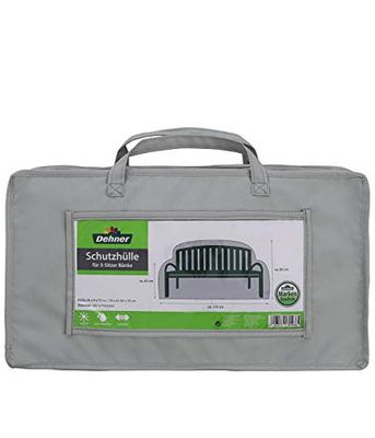 Dehner Copertura per Panca da Giardino a 3 posti, ca. 170 x 85 x 70 cm, Poliestere, Grigio