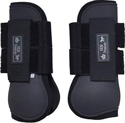 HKM Mixte Premium Botte d'équitation, Dunkelgrau Schwarz 9391, Taille Unique