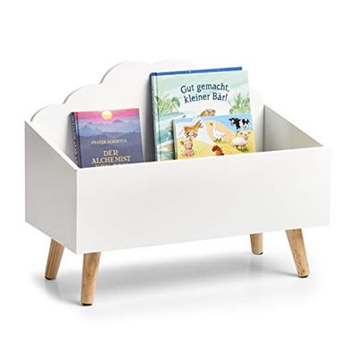 Zeller 13503 Coffre de rangement pour enfant « Nuage », MDF, blanc, env. 58 x 28 x 45 cm, meuble pour enfant, coffre de rangement, coffre