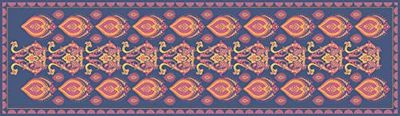 Doge Milano Chemin de cuisine, 100% Made in Italy, Tapis antitache avec impression numérique, Chemin de table antidérapant et lavable, Modèle Vintage - Clelia, cm 280x52