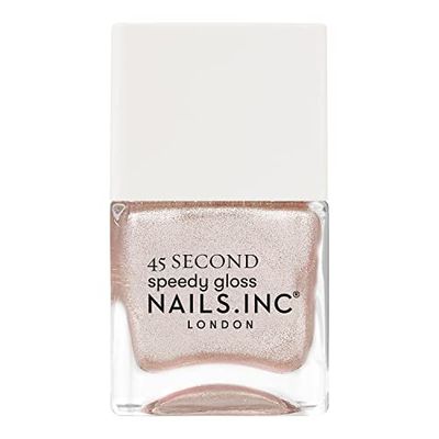 Nails 45 Second Speedy Gloss Keeping It Real In Kensington 14ml, Shimmery Pink Nail Polish