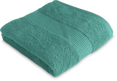 Toalla de baño, 50 x 90 cm, 100% algodón, 450 gr/m2, Color Verde Laguna