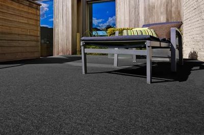 andiamo Konstgräsmatta Field med lugg – konstgräs utomhus för användning som balkong golvbeläggning eller utomhusmatta – väderbeständig och kan skäras till storlek 133 x 500 cm, antracit