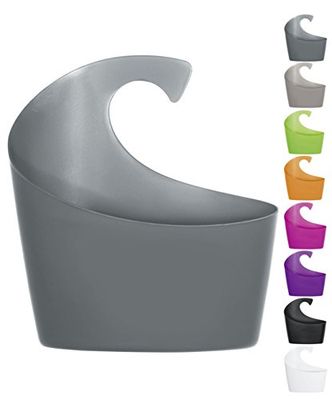 Spirella Sydney Wall Basket Collection Medium 25 x 22.5 x 8.5 cm, Polypropylene, Grey