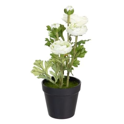 BigBuy Home Planta Decorativa Poliéster Polietileno Hierro Flor 12,5 x 12,5 x 37 cm - Marca EAN: 8445146040237