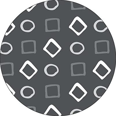 Bonateks, Ronde digitaal bedrukte muismat, antislip onderkant, voor kantoor en thuis, diameter: 22 cm