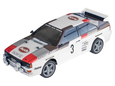 TAMIYA TAM58667 58667 Audi 300058667-1:10 RC Quattro Rally A2 (TT-02) - Kit di costruzione per modellismo, hobby, assemblaggio, colore bianco