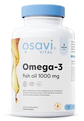 Osavi Omega-3 Fish Oil Molecularly Distilled, 1000mg - 120 softgels