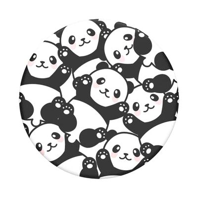 PopSockets PopGrip - Supporto e Impugnatura per Telefoni Cellulari e Tablet con un Top Intercambiabile - Pandamonium