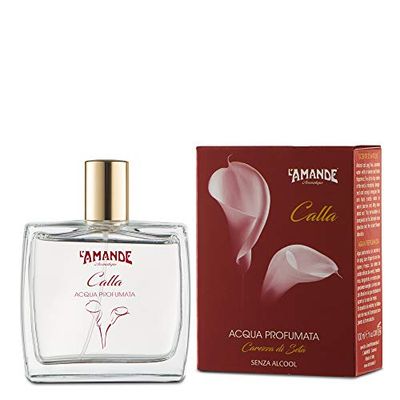 L'AMANDE - Eau parfumée Femme Spray sans alcool avec notes fleuries, Hydratant au citron et Bergamote, Lotion Rafraîchissante Agrumée Corps au Parfum de Rose, Vanille et Jasmin - Calla 100 ml
