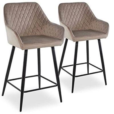 Menzzo Barkruk, taupe, L 53 x D 54 x H 105 cm