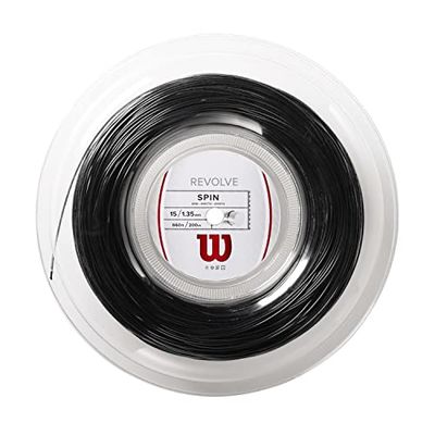 WILSON Tennis Corda de ténis giratória raquete, unissexo, preto, 15G