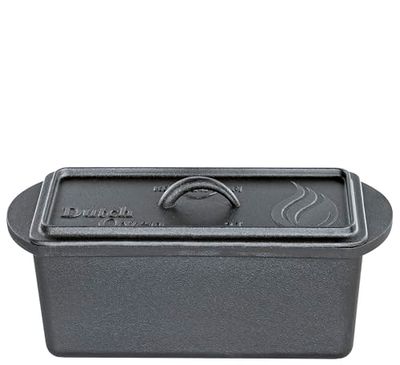 Küchenprofi Horno holandés para barbacoa de hierro fundido, pretratado, olla de fundición en forma de caja, con tapa y elevador de tapa, apta para horno e inducción, olla para hornear, asar y guisar,