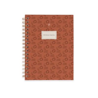 UO - Cuaderno A5 - Mi libreta Vitamina, Tapa Dura, 200 páginas, libreta Puntos, 15x22 cm, Cuaderno Regalo, papelería Bonita