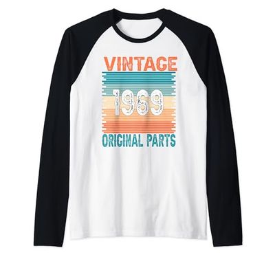 55 años vintage 1969 edición limitada 55 cumpleaños lindo Camiseta Manga Raglan