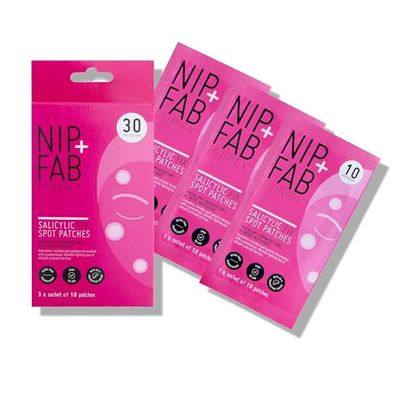 Nip + Fab Salicylic Acid Fix, Cerotti per brufoli con acido salicilico, Tea Tree, Cerotti per macchie e acne, 30 pezzi