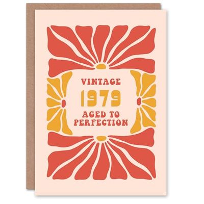 Artery8 Vintage Retro For Her Flower 60s Born 1979 Aged 46 Years Old 46th Birthday Card Mum Gran Wife