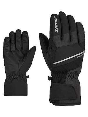 Ziener GEZIM Guanti da sci/sport invernali da uomo, impermeabili, traspiranti, Black tec, 8,5