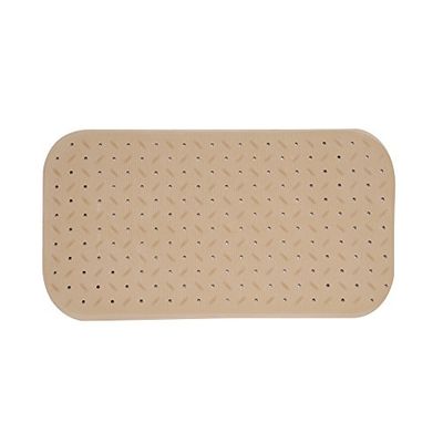 MSV Tapis de Douche de qualité supérieure - Antibactérien - Antidérapant - avec ventouses - Beige - Senteur de Roses - env. 36 x 76 cm - Lavable à 60 °C