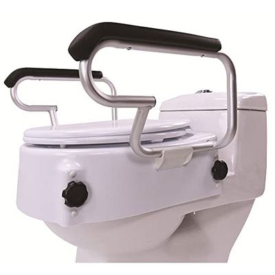 Antar AT51204 Raised Toilet Seat with Lid and Armrest 5 kg